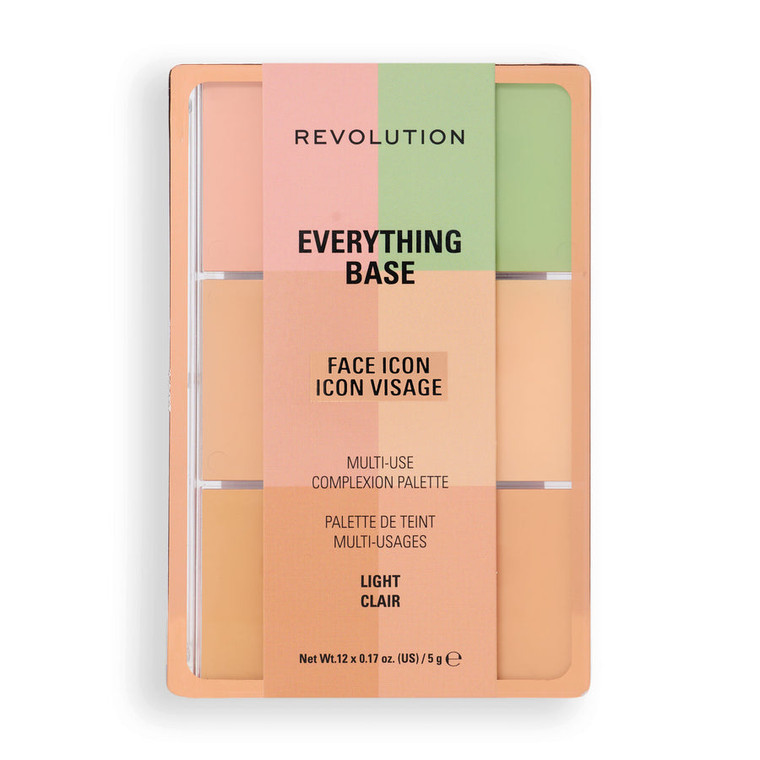 REVOLUTION Everything Base Face Icon Complexion Palette Light, 2.04 oz