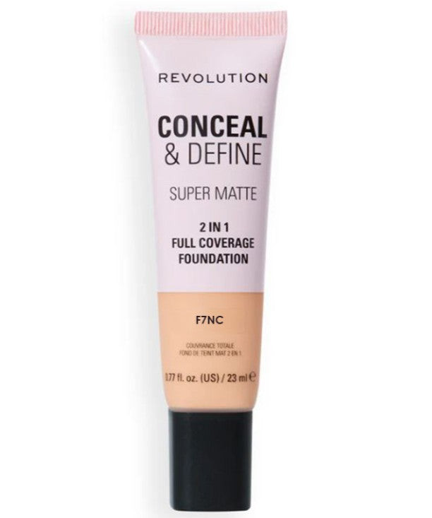 REVOLUTION Conceal and Define Full Coverage Tube Foundation F7NC, 0.77 oz