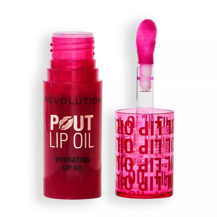 REVOLUTION Pout Lip Oil Cherry Red, 0.13 oz