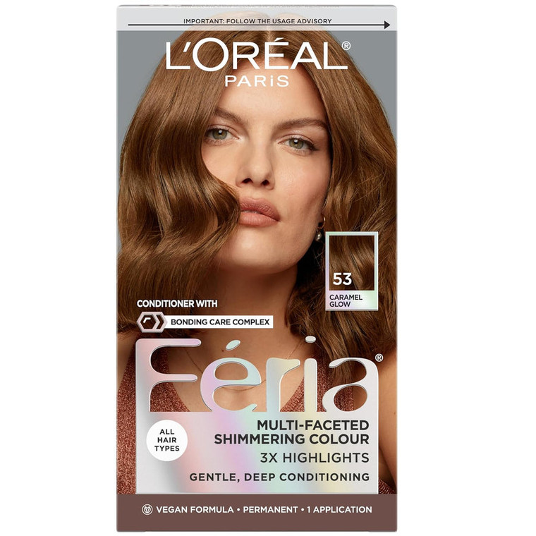 Loreal Paris Feria Hair Color, 53 Caramel Glow