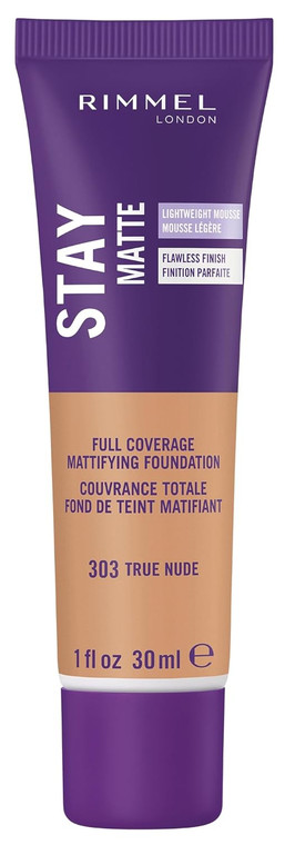 Rimmel London Stay Matte Liquid Mousse 303 True Nude Foundation, 1 oz