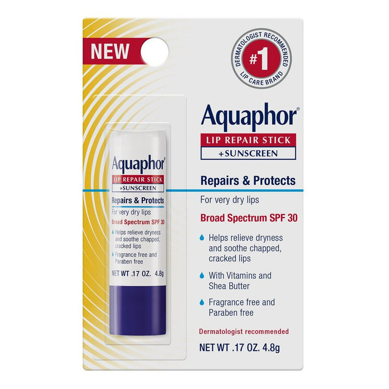 Aquaphor Lip Repair Stick + Sunscreen SPF 30, 0.17oz
