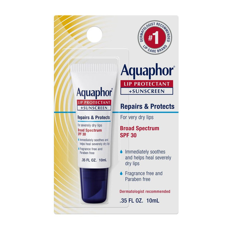 Aquaphor Lip Repair Tube + Sunscreen SPF 30, 0.35oz