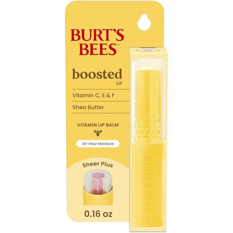 Burt's Bees Boosted Lip Balm, Sheer Plus