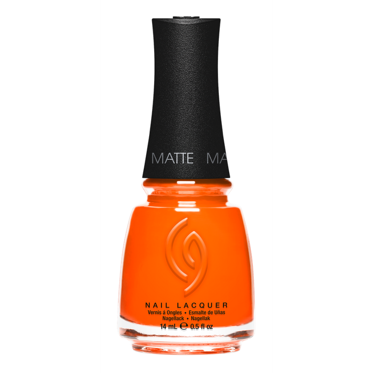 China glaze Nail Lacquer, Matte Finish, Orange Knockout