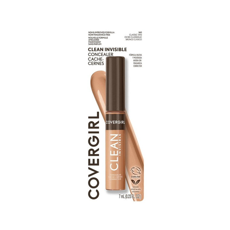 CoverGirl Clean Invisible Concealer, 160 Classic Tan
