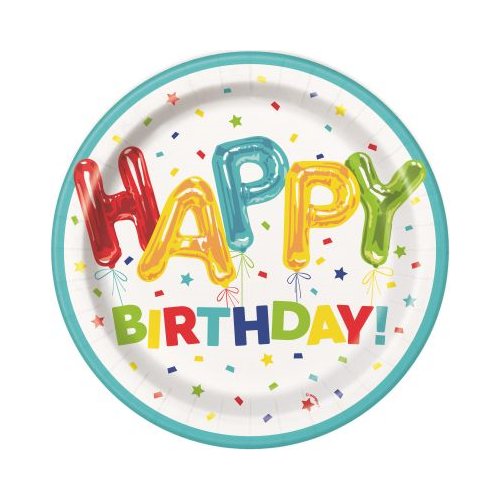 Unique HAPPY BALLOON BIRTHDAY PLATE