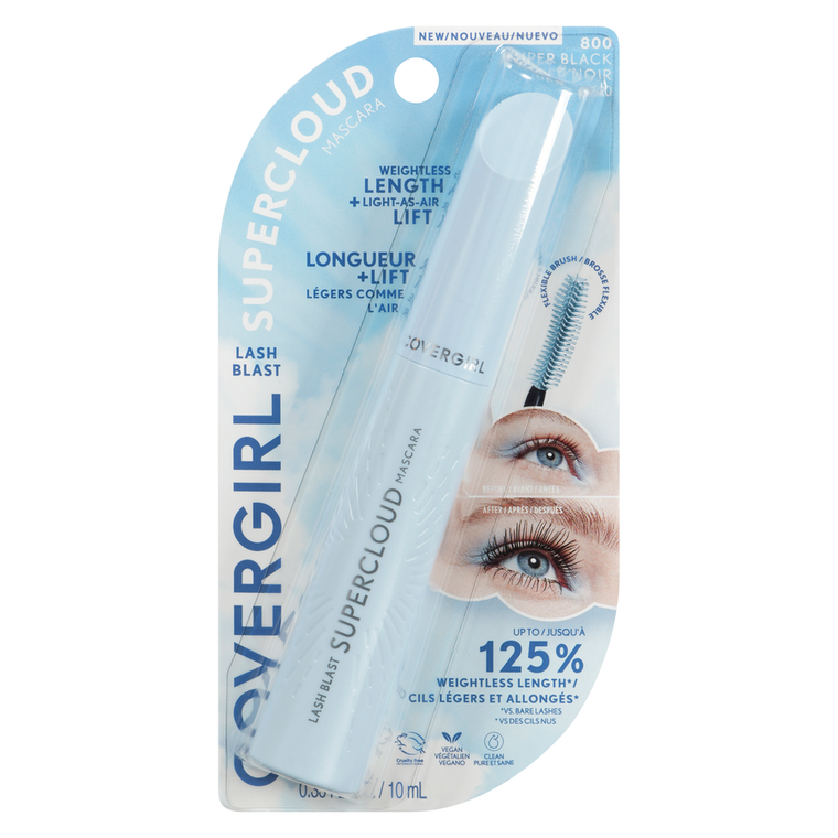 CoverGirl Lash Blast Supercloud Mascara, 800 Black