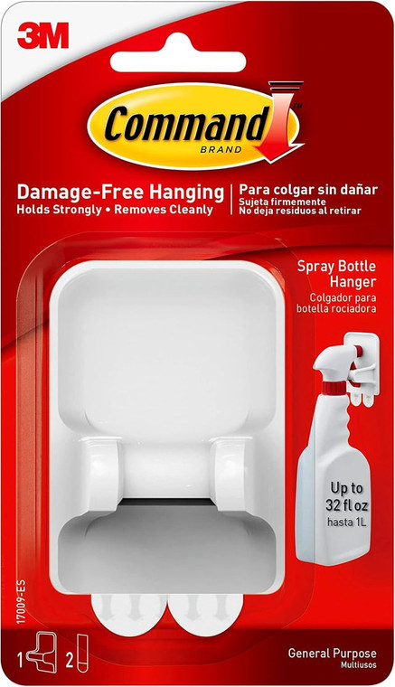 Command Spray Bottle Hanger White