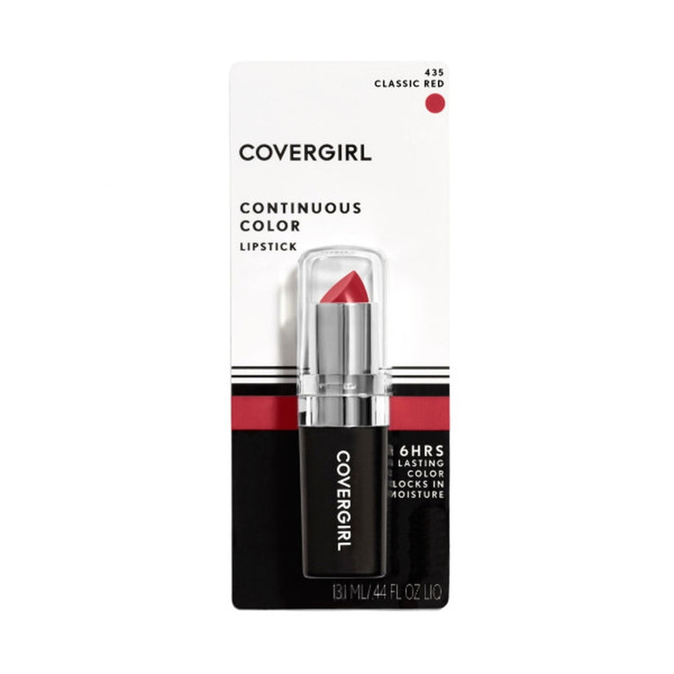 CoverGirl Continuous Color Lipstick, 435 Classic Red