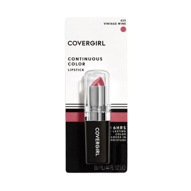 CoverGirl Continuous Color Lipstick, 425 Vintage Wine
