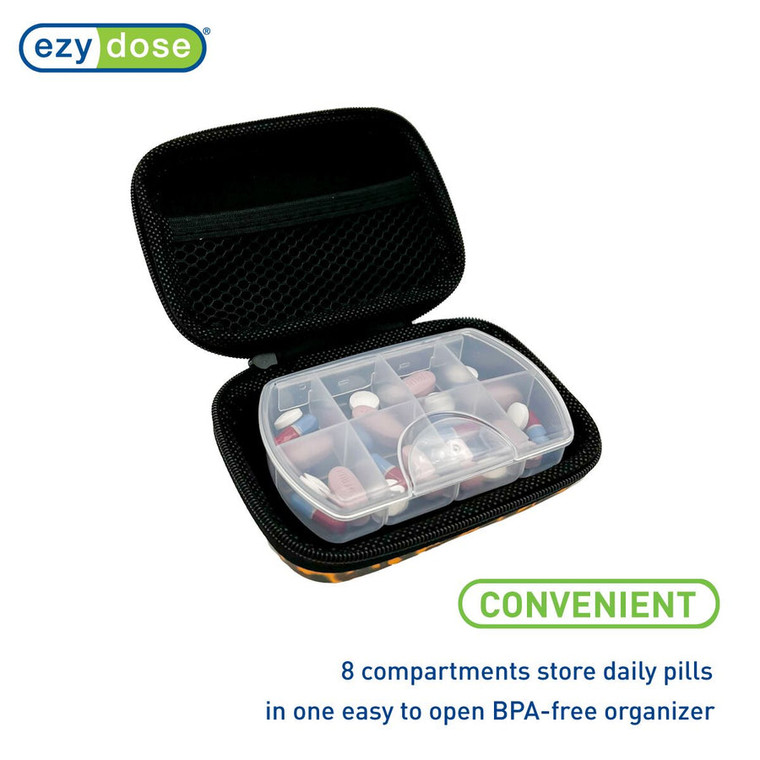 ezy dose Hard Sided Pill Case Display Assorted Colors