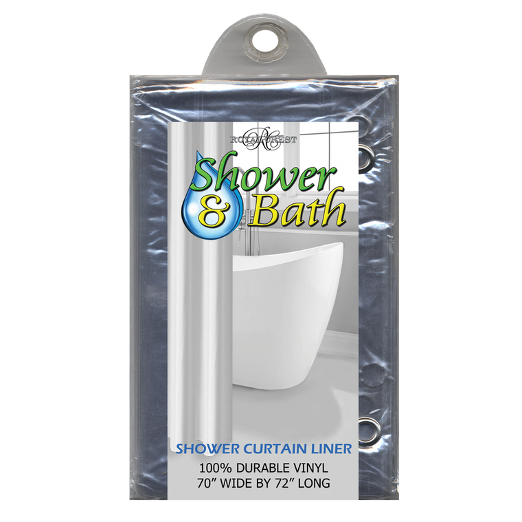 Royal Crest Shower Curtain Liner, DPC Clear