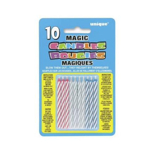 Unique CANDLE MAGIC MULTI, 10 ct