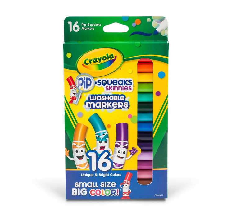 Crayola Pip-Squeaks Skinnies Markers, 16 count
