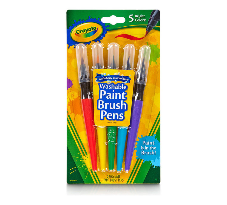 Crayola Classic Paint Brush Pens, 5 count