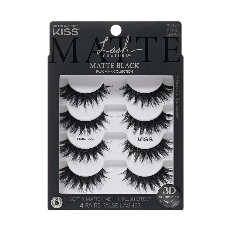 KISS Lash Couture 3D False Matte Lace, 4count