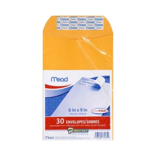 Mead Kraft Press-It Seal-It Envelopes Office Pak