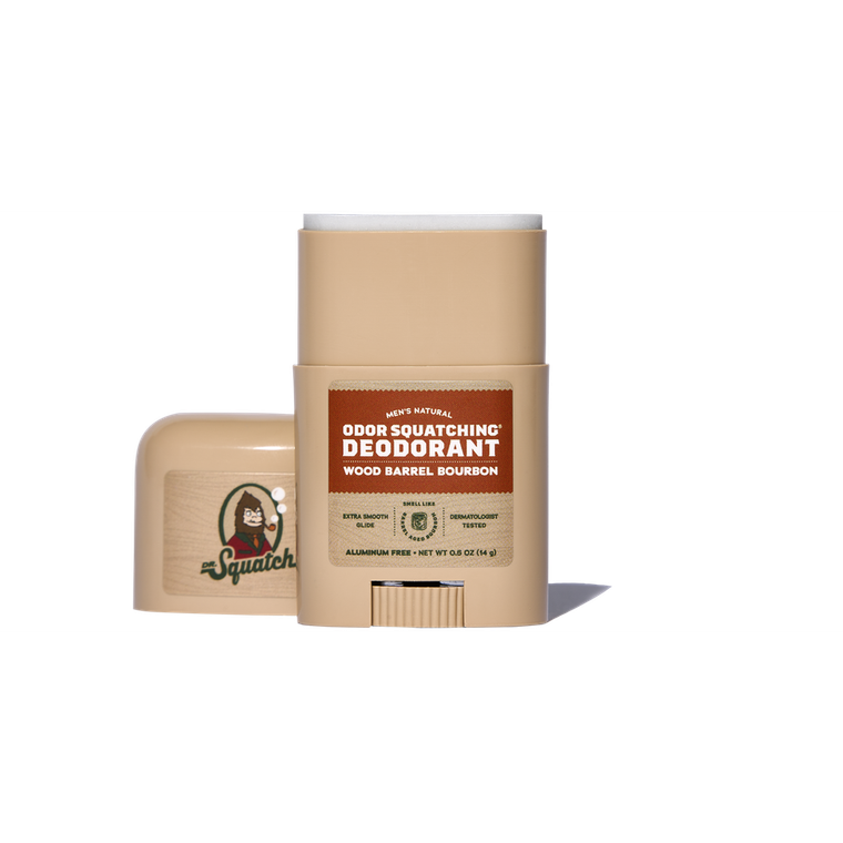 Dr. Squatch Mini Deodorant Wood Barrel Bourbon, 0.5 oz