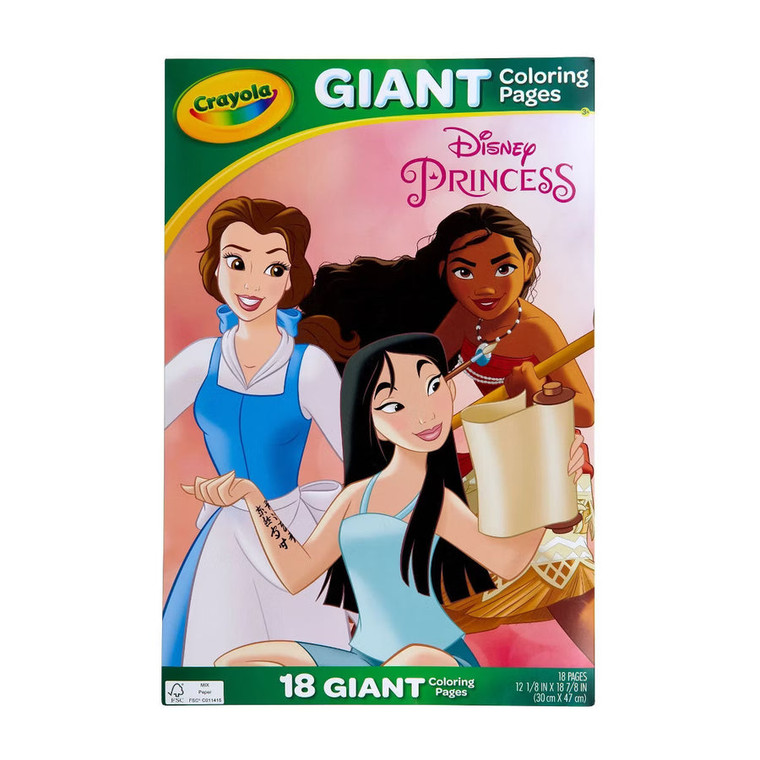 Crayola Disney Princess Giant Coloring Pages, 18 pages