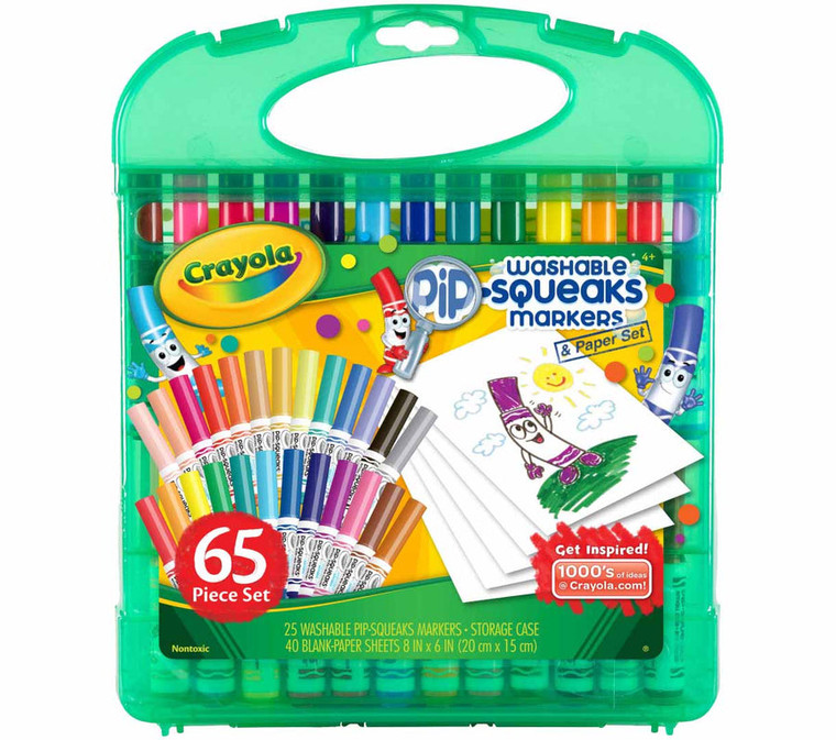 Crayola Pip-Squeaks Washable Markers Kit, 65 count
