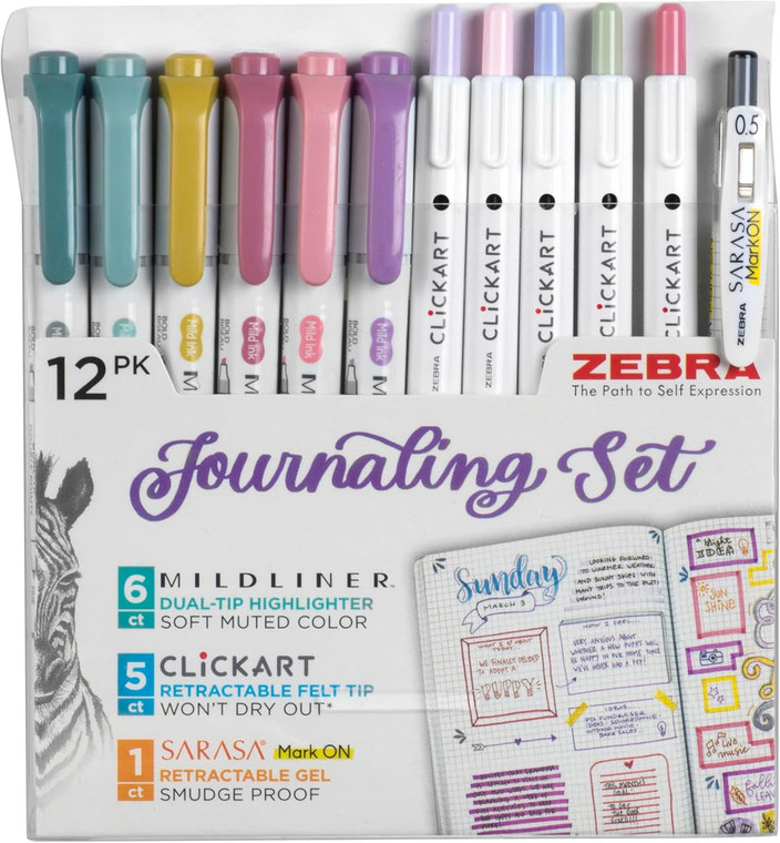 Zebra Pen Premium Journaling Set 12 ct