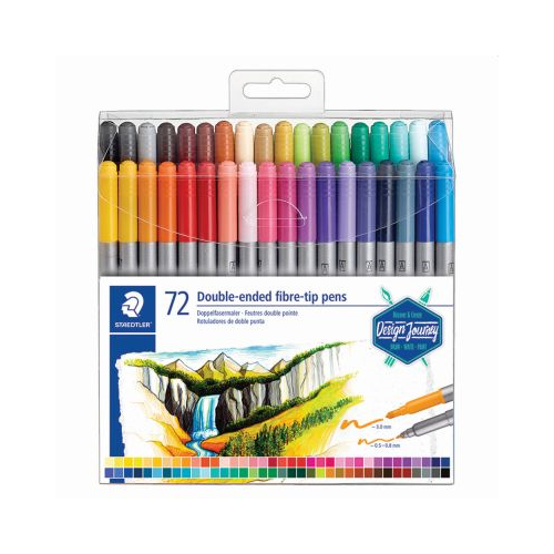 Staedtler Twin Tip Markers Assorted Colors, 72 Count