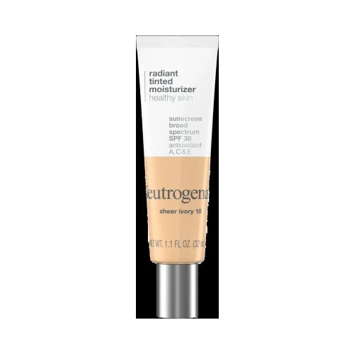 Neutrogena Radiant Tinted Face Moisturizer Sheer Ivory 10, 1.1 oz