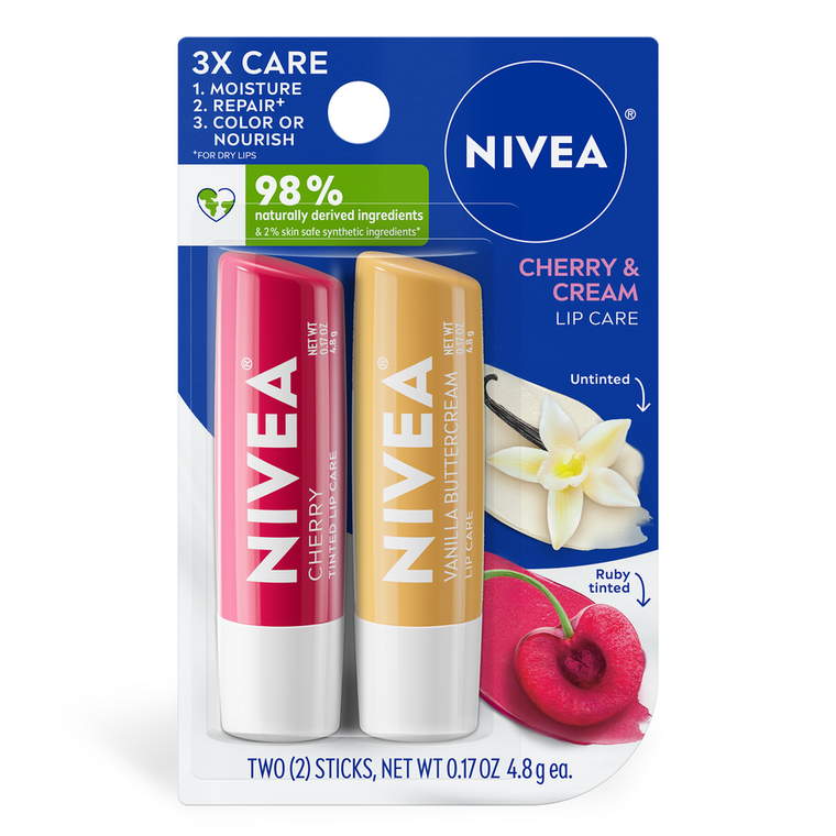NIVEA Lip Lip Balm Duo Cherry & Cream