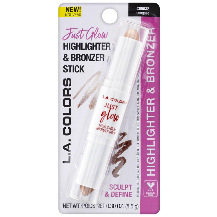 L.A. COLORS Just Glow Highlighter and Bronzer Stick, Sungaze