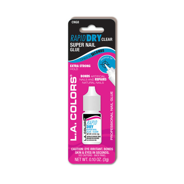 L.A. COLORS Rapid Dry Super Nail Glue Clear, Carded