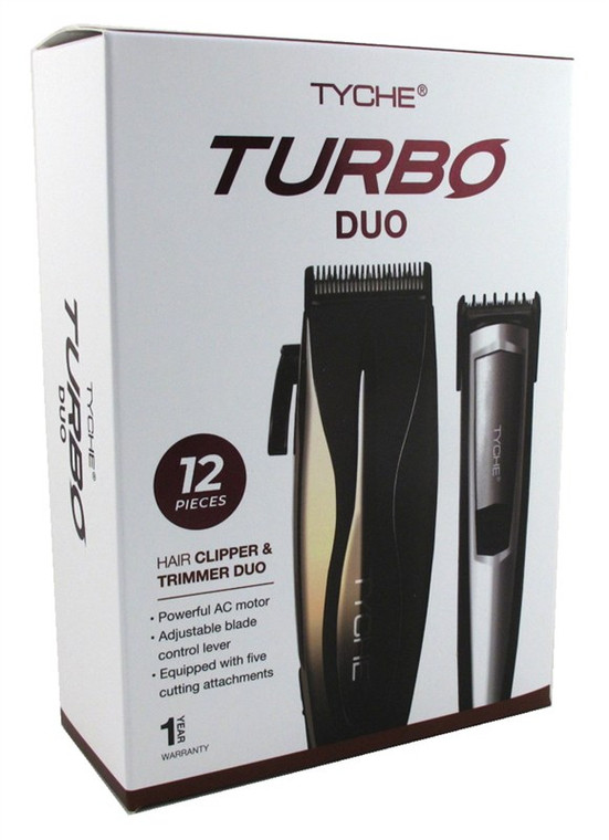 Tyche Turbo Hair Clipper And Trimmer Duo 12 Piece Kit