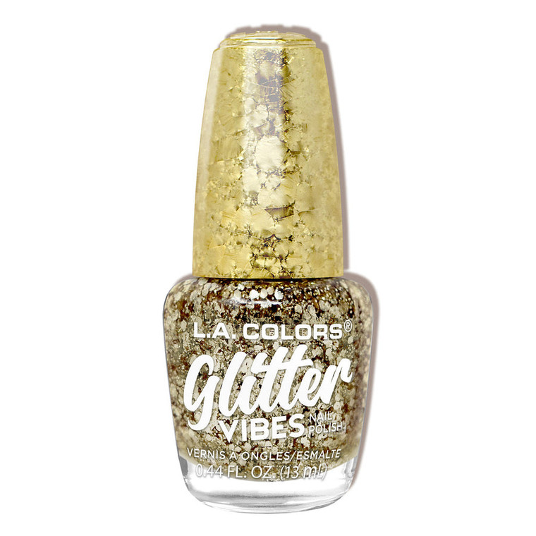 L.A. COLORS Glitter Vibes Polish, Golden Glow