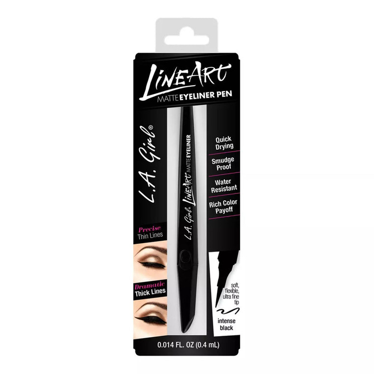 L.A. Girl Line Art Matte Eyeliner Pen GLE728 Intense Black