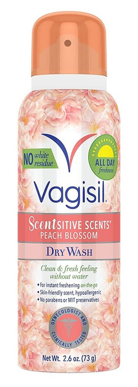 Vagisil Scentsitive Scents Dry Wash Peach Blossom 2.6Oz