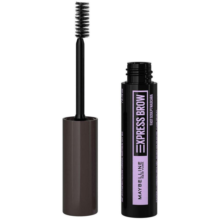 MAYBELLINE New York Express Brow Fast Sculpt Gel Brow Mascara 262 Black Brown, 0.09 oz