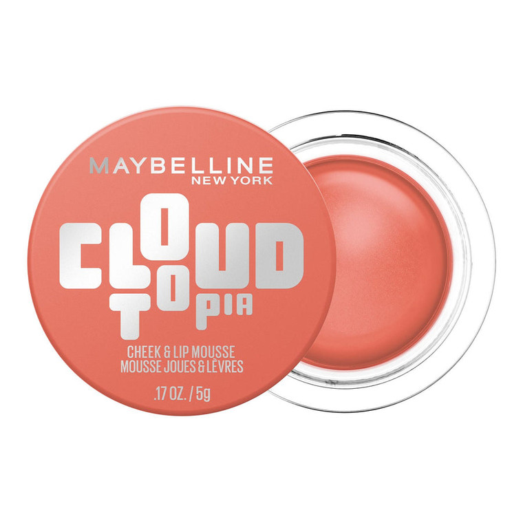 MAYBELLINE New York Cloudtopia Cheek & Lip Mousse Blush, Solar Serenity, 0.17 oz