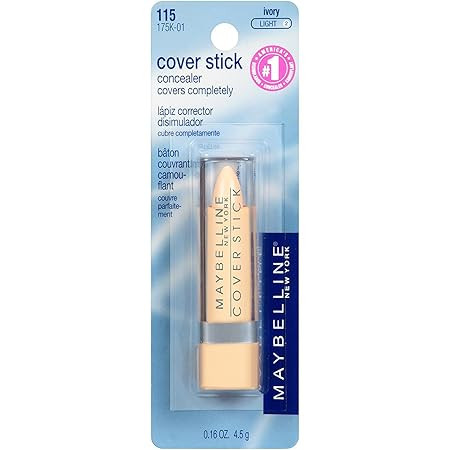 MAYBELLINE New York Cover Stick Corrector Concealer 115 Ivory, 0.16 oz