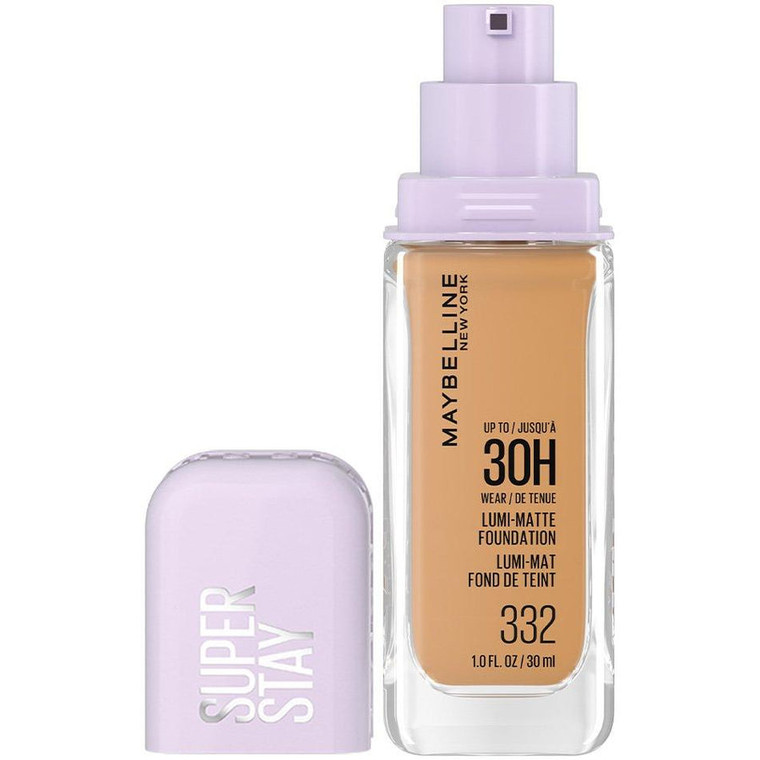 MAYBELLINE New York Super Stay Lumi-Matte Foundation Makeup, 332, 1 oz