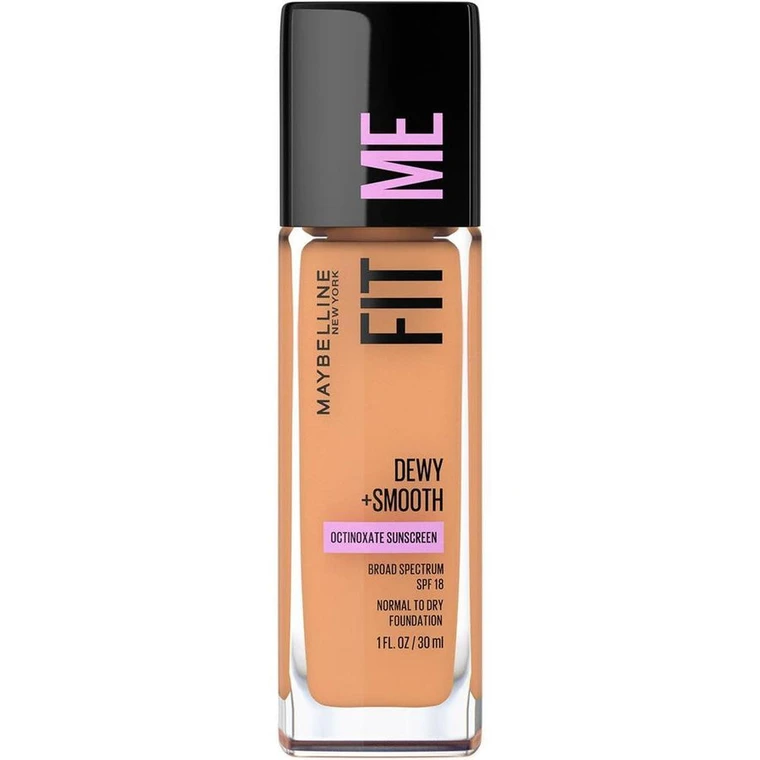 MAYBELLINE New York Fit Me Dewy + Smooth Foundation Makeup, 322 Warm Honey, 1 oz