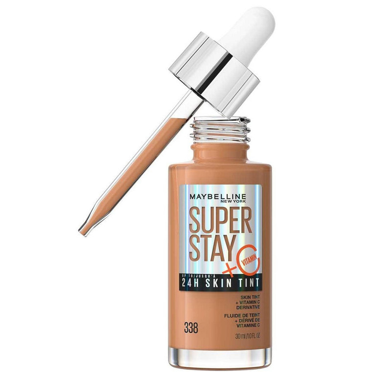 MAYBELLINE New York Super Stay Long-Lasting Skin Tint with Vitamin C 338, 1 oz