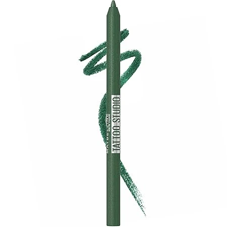 MAYBELLINE New York Tattoo Studio Sharpenable Gel Pencil Longwear Eyeliner Makeup Hunter Green, 0.04 oz.