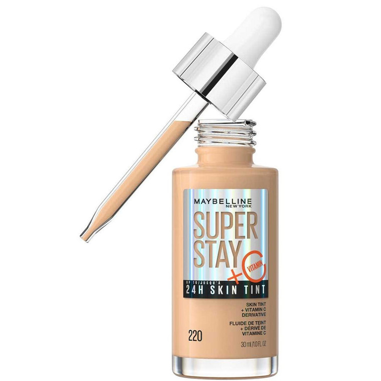 MAYBELLINE New York Super Stay Long-Lasting Skin Tint with Vitamin C, 220, 1 oz