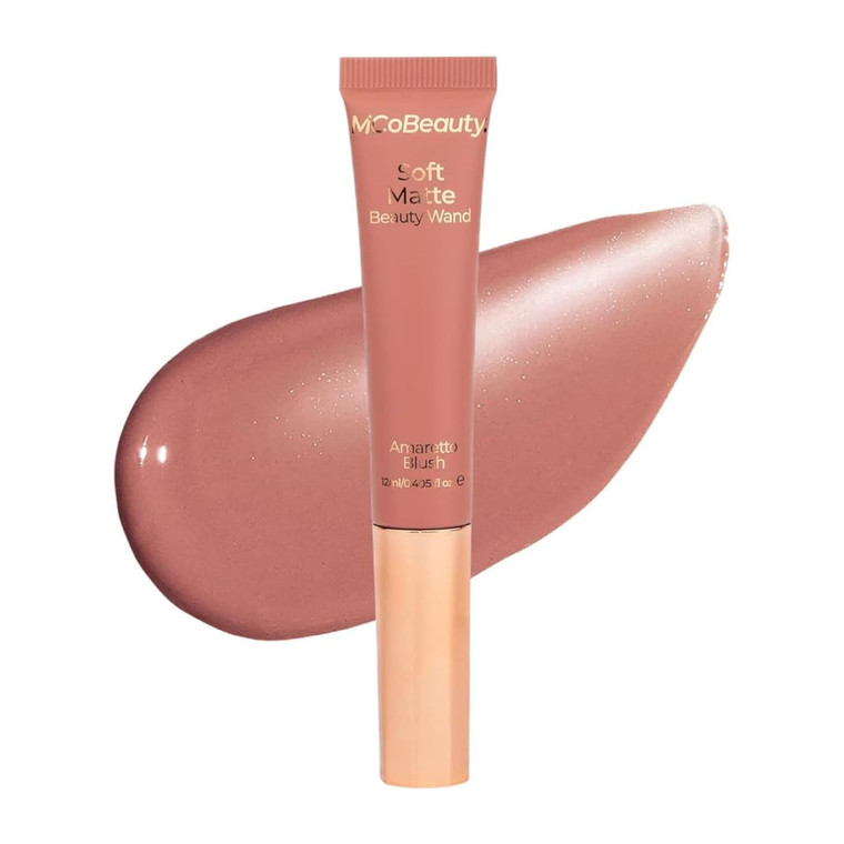 MCoBeauty Soft Matte Beauty Wand Liquid Blush, Amaretto