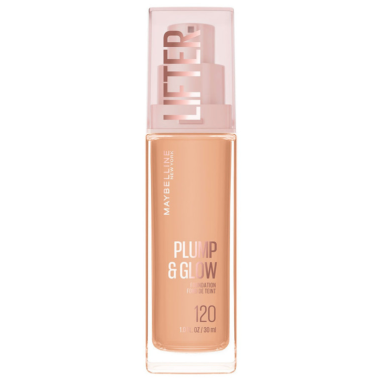 MAYBELLINE New York Lifter Plump & Glow Foundation, 120, 1.01 oz