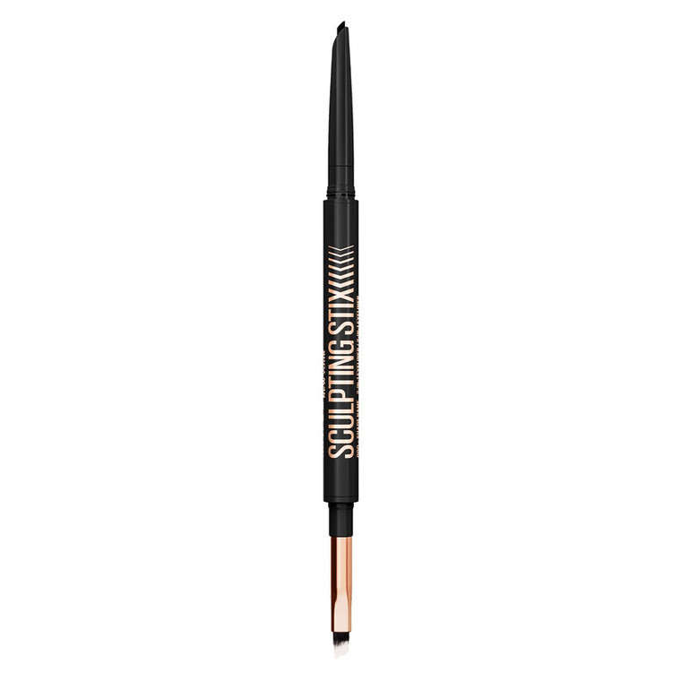 MAYBELLINE New York Sculpting Stix Double-Ended Eyeliner Pencil with Brush, 016 Black Blur