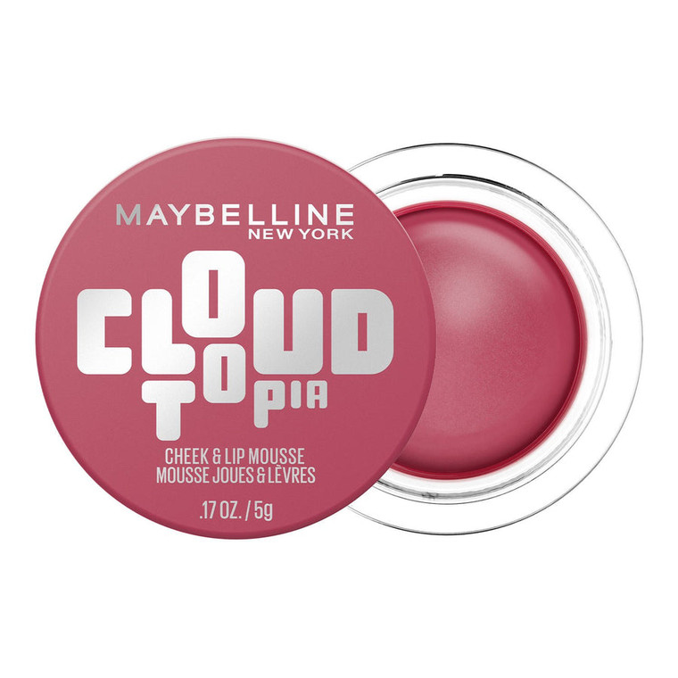 MAYBELLINE New York Cloudtopia Cheek & Lip Mousse Blush, Twilight Berry, 0.17 oz