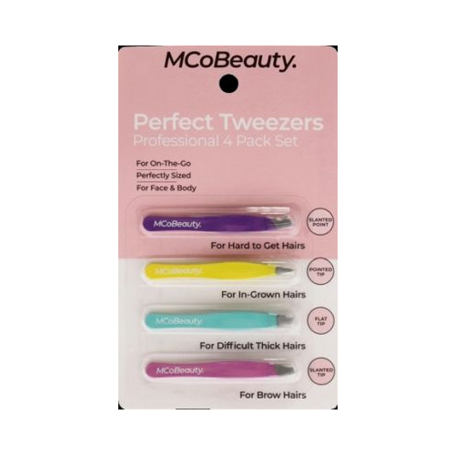 MCoBeauty Perfect Tweezers, 4count