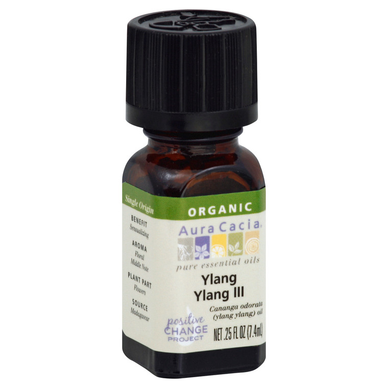 Aura Cacia, Organic Essential Oil Ylang Ylang, 1 Each, 0.25 Oz
