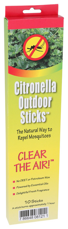 Citronella Outdoor Sticks, Outdoor Citronella Sticks, 1 Each, 10 Ct